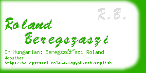 roland beregszaszi business card